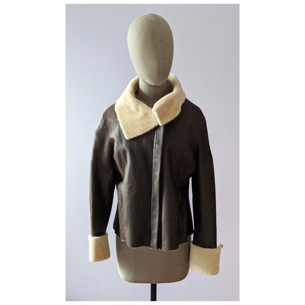 Talbots Genuine Suede and faux fur jacket 8